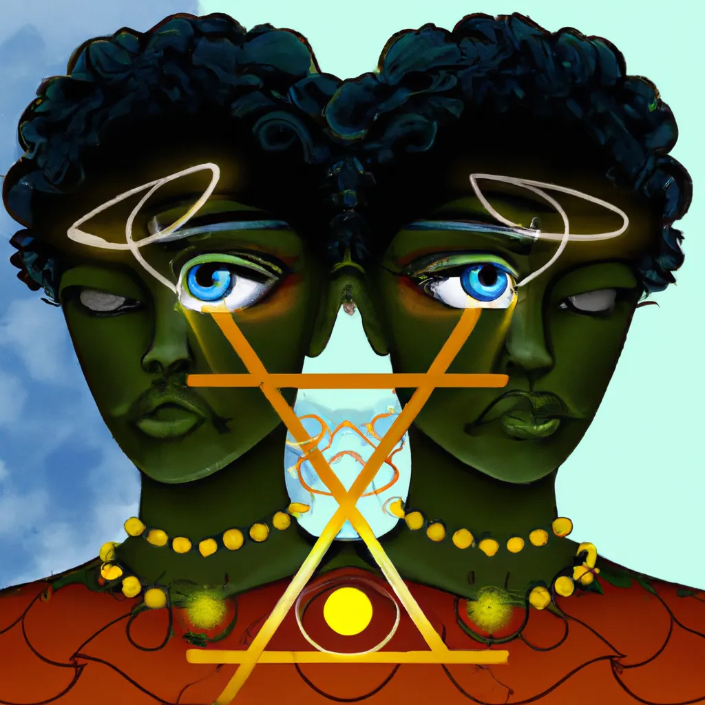 Ilustracao signos gemeos significado