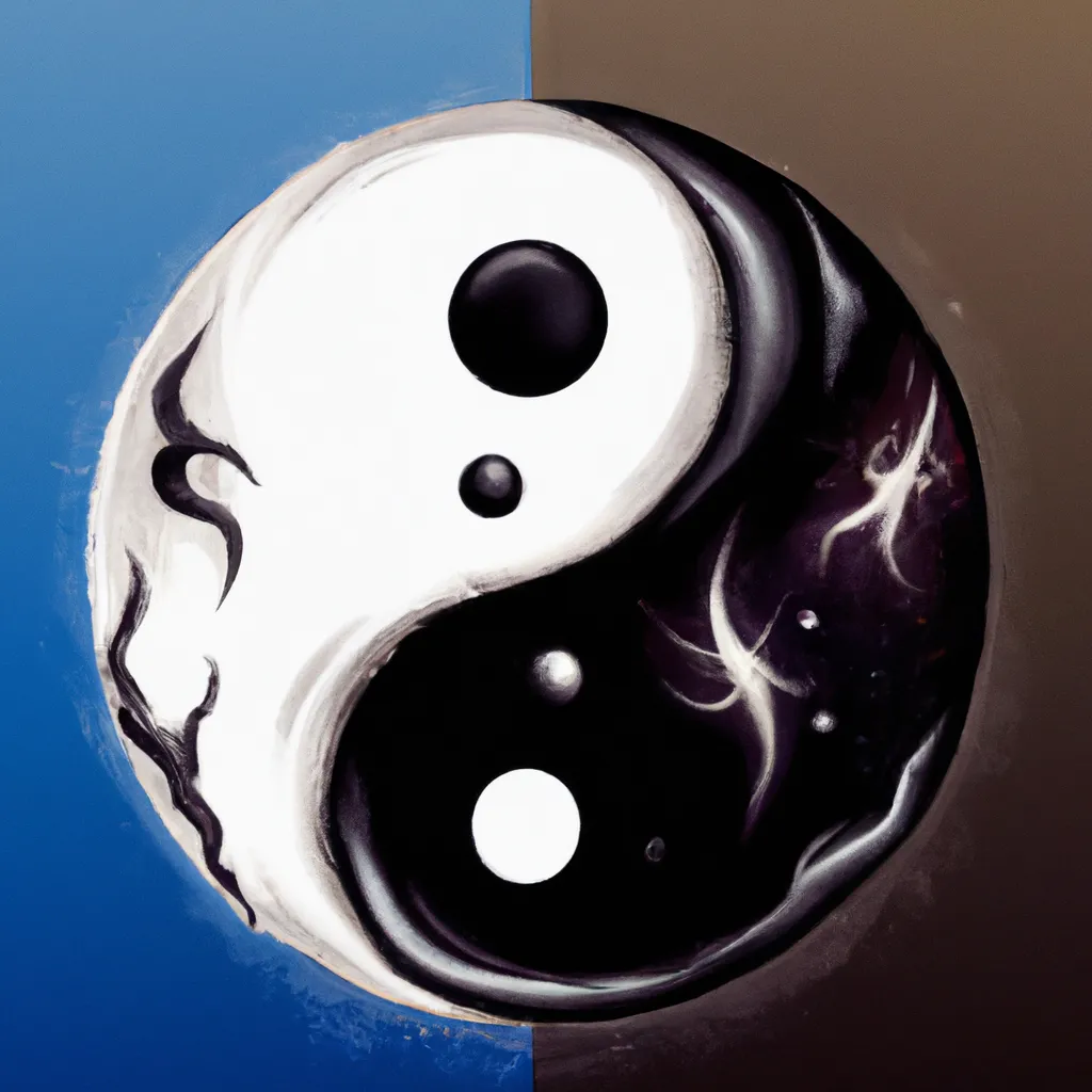Ilustracao signos yin e yang