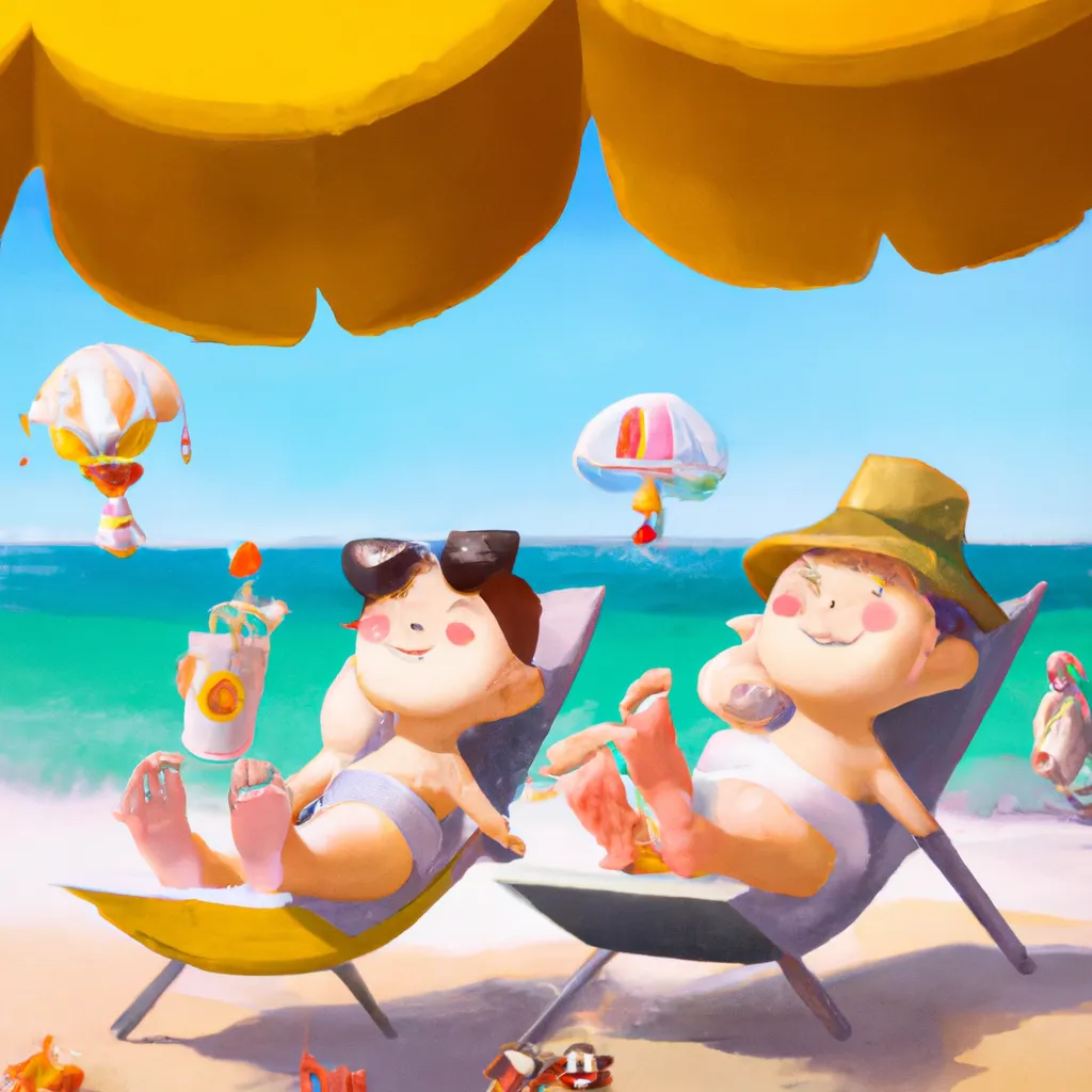 Ilustracao simpatias na praia
