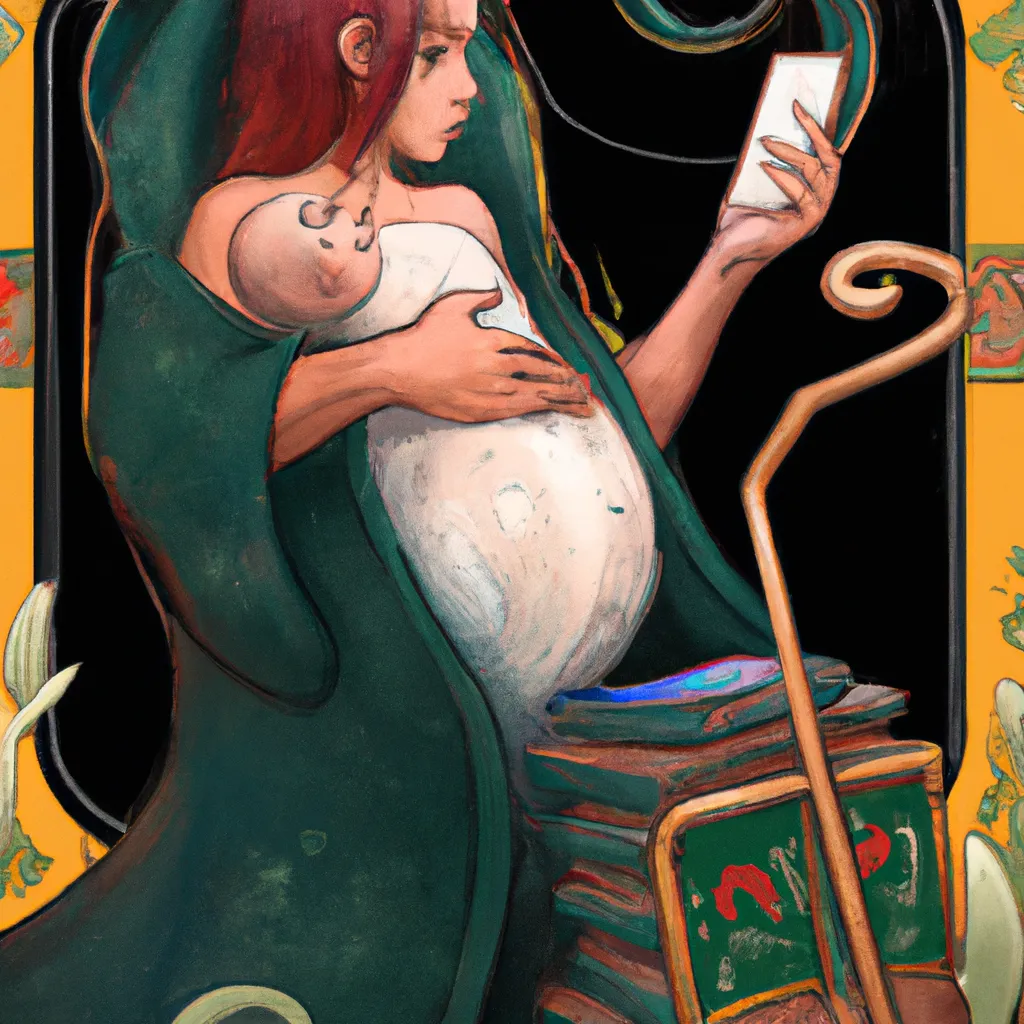 Ilustracao tarot gravidez