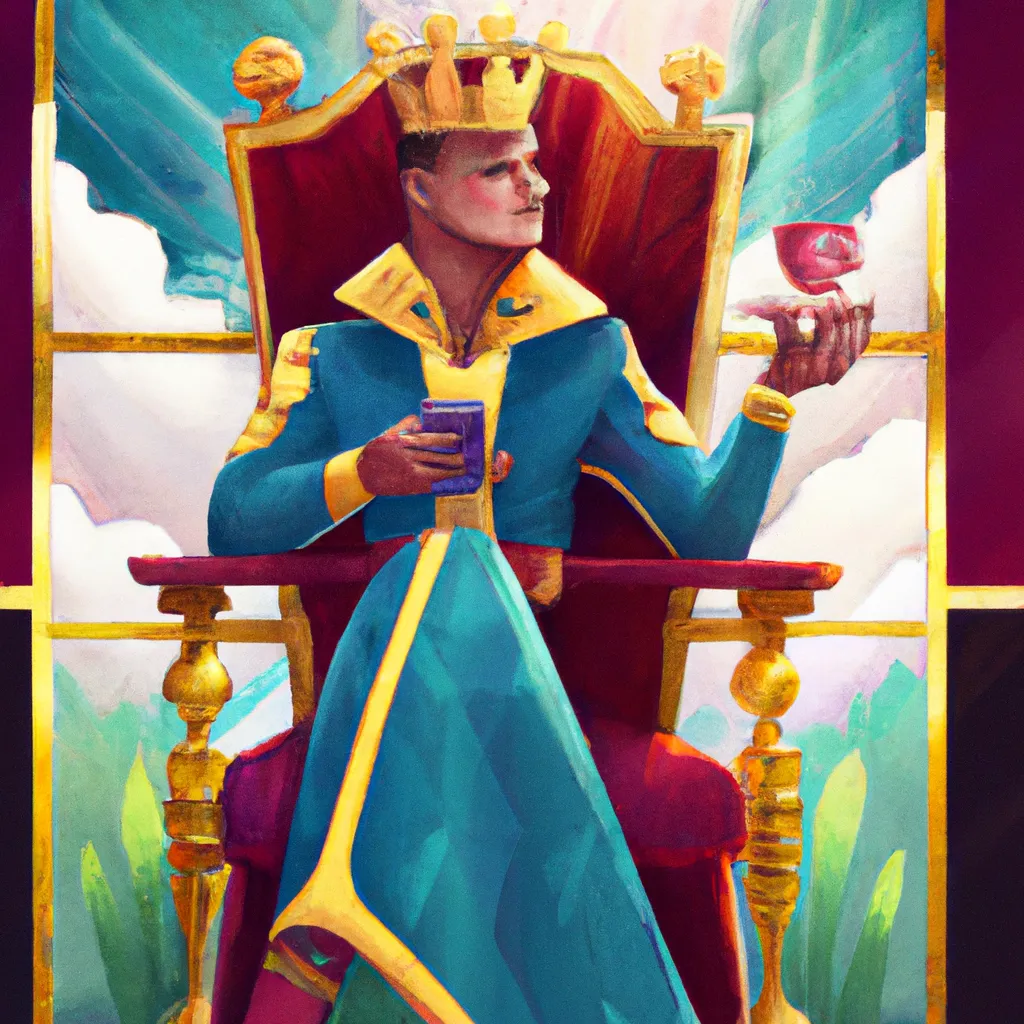 Descubra o que o Tarot King of Cups tem a Revelar Sobre Você! 7 Ilustracao tarot king of cups