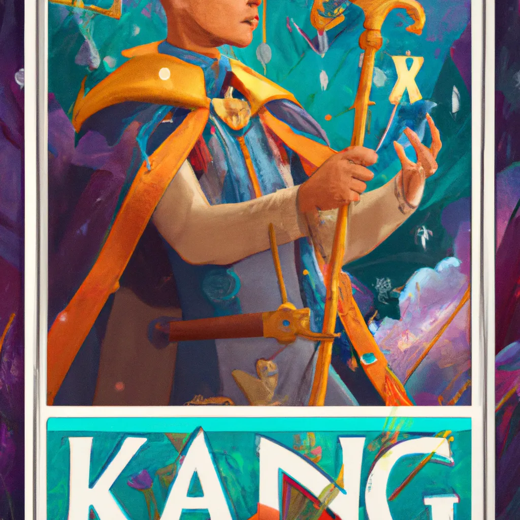 Ilustracao tarot king of wands