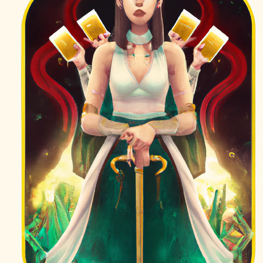 Ilustracao tarot quatro de espadas