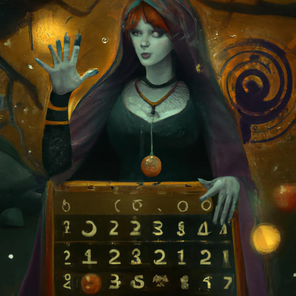 Ilustracao wicca calendario