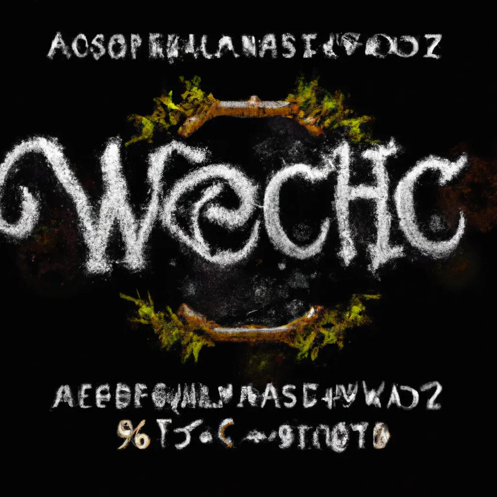 Ilustracao wicca font
