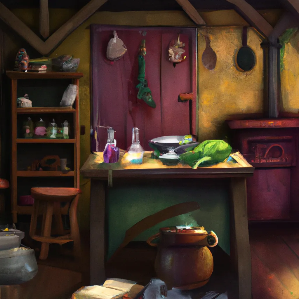 Ilustracao wicca kitchen