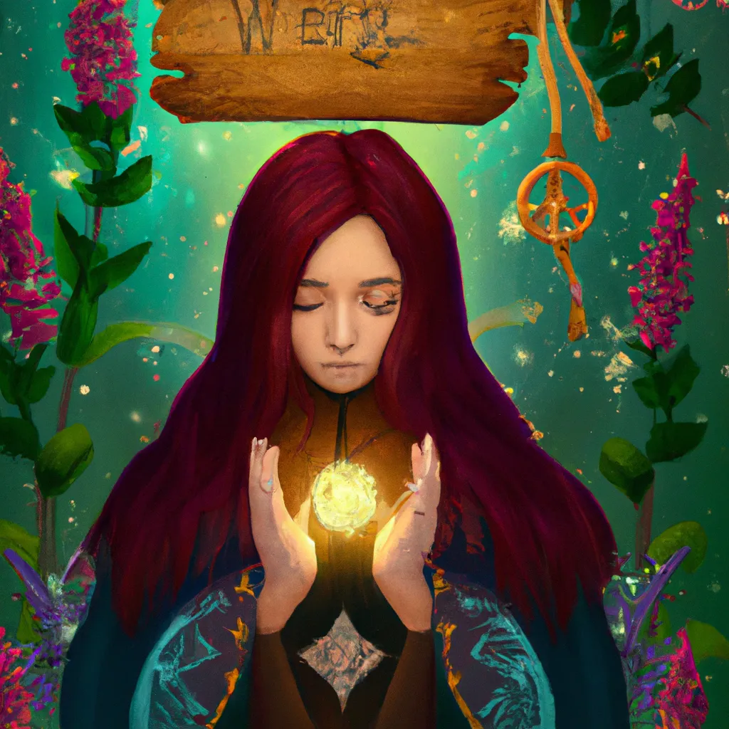 Ilustracao wicca oracao