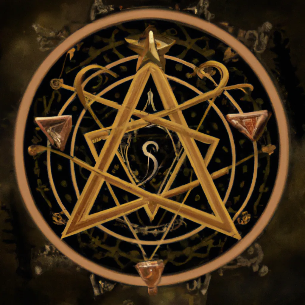 Ilustracao wicca pentagrama