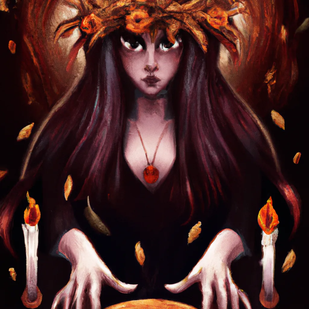 Ilustracao wicca samhain