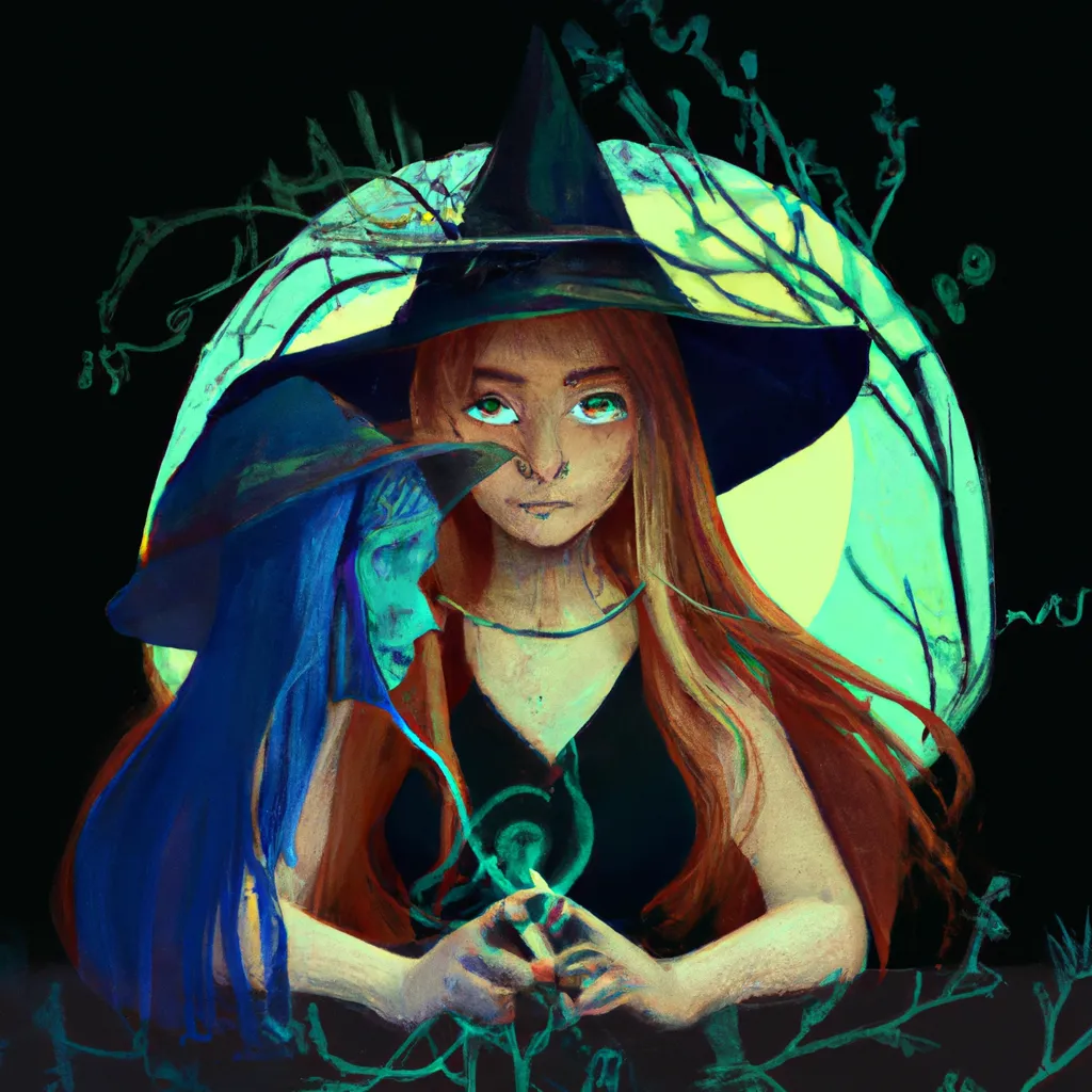 Ilustracao wicca y brujas diferencias