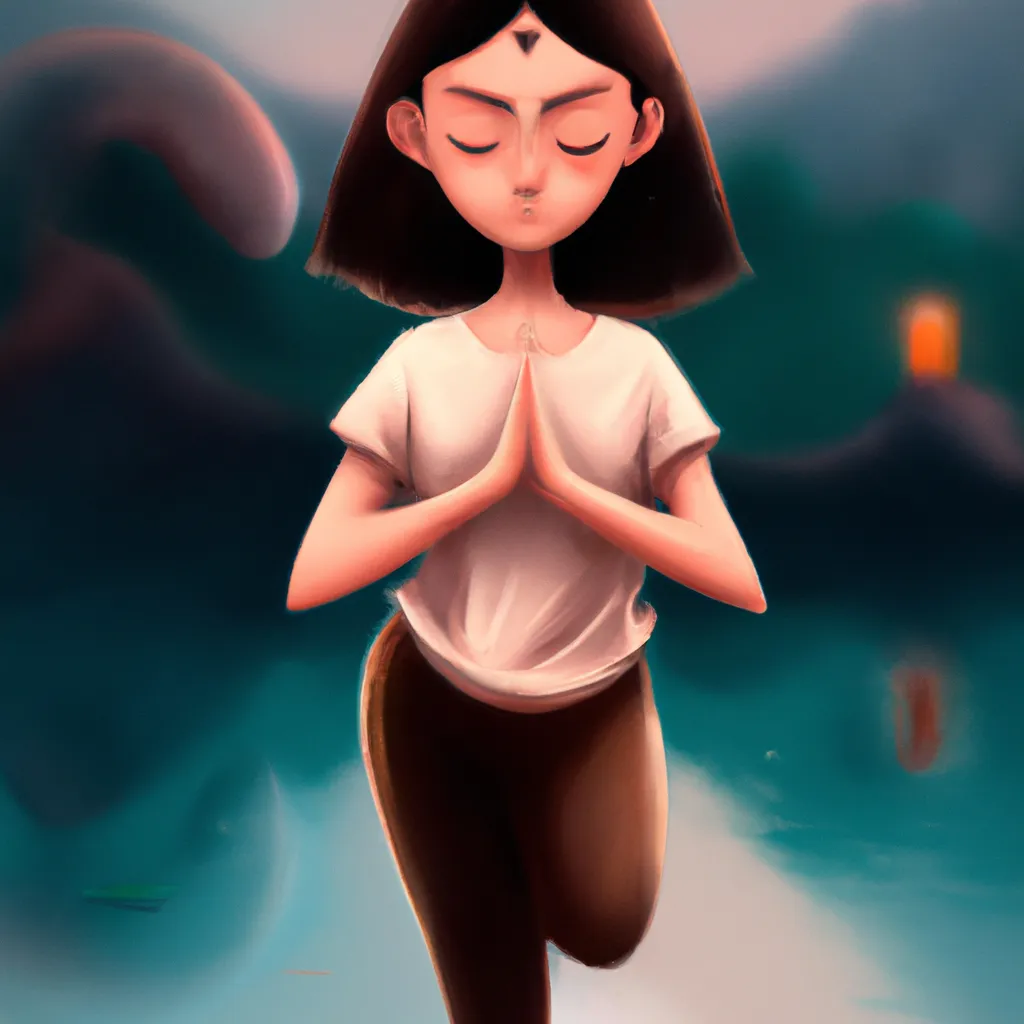 Ilustracao yoga aqui perto