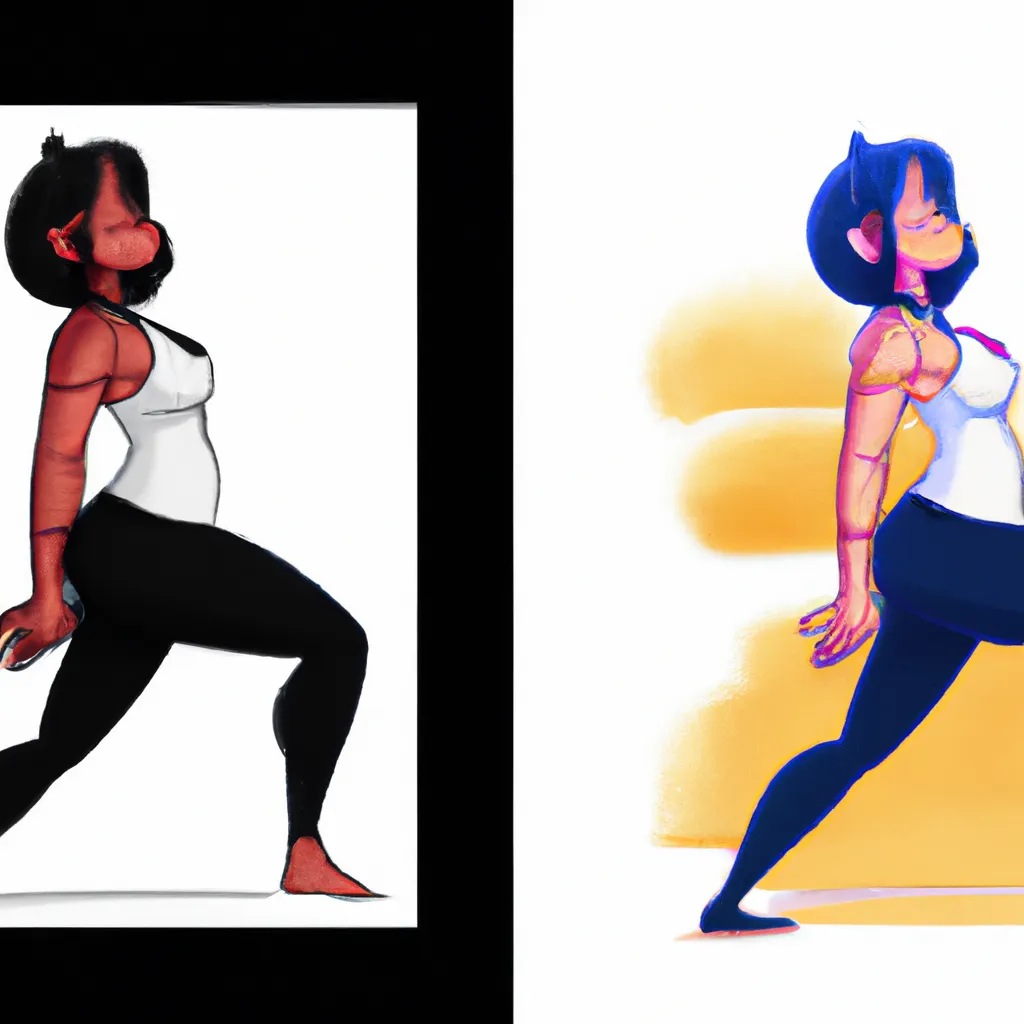 Ilustracao yoga corpo antes e depois