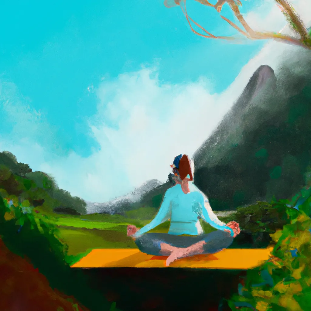 Ilustracao yoga em vinhedo
