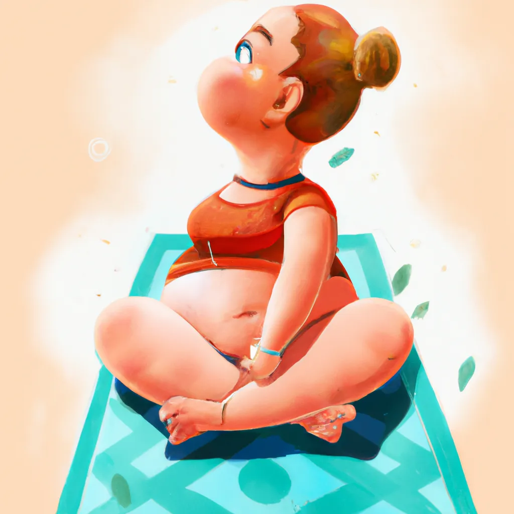 Ilustracao yoga para gestantes