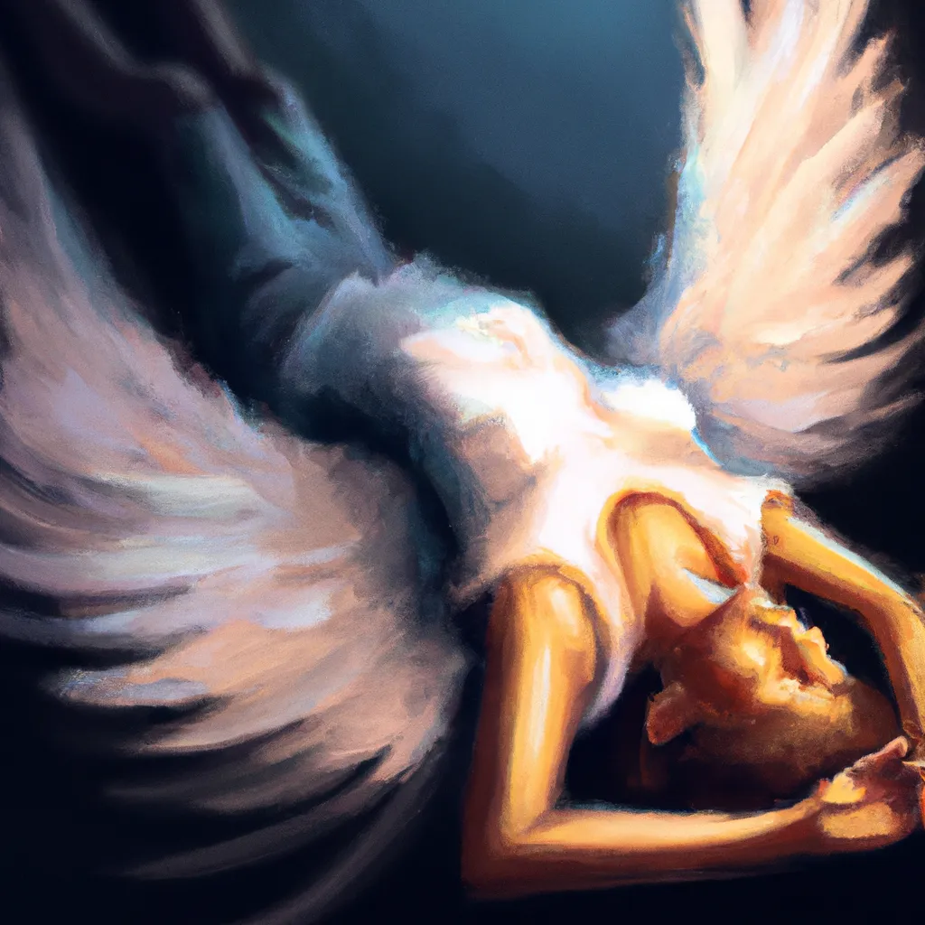 Imagem anjo caido pintura