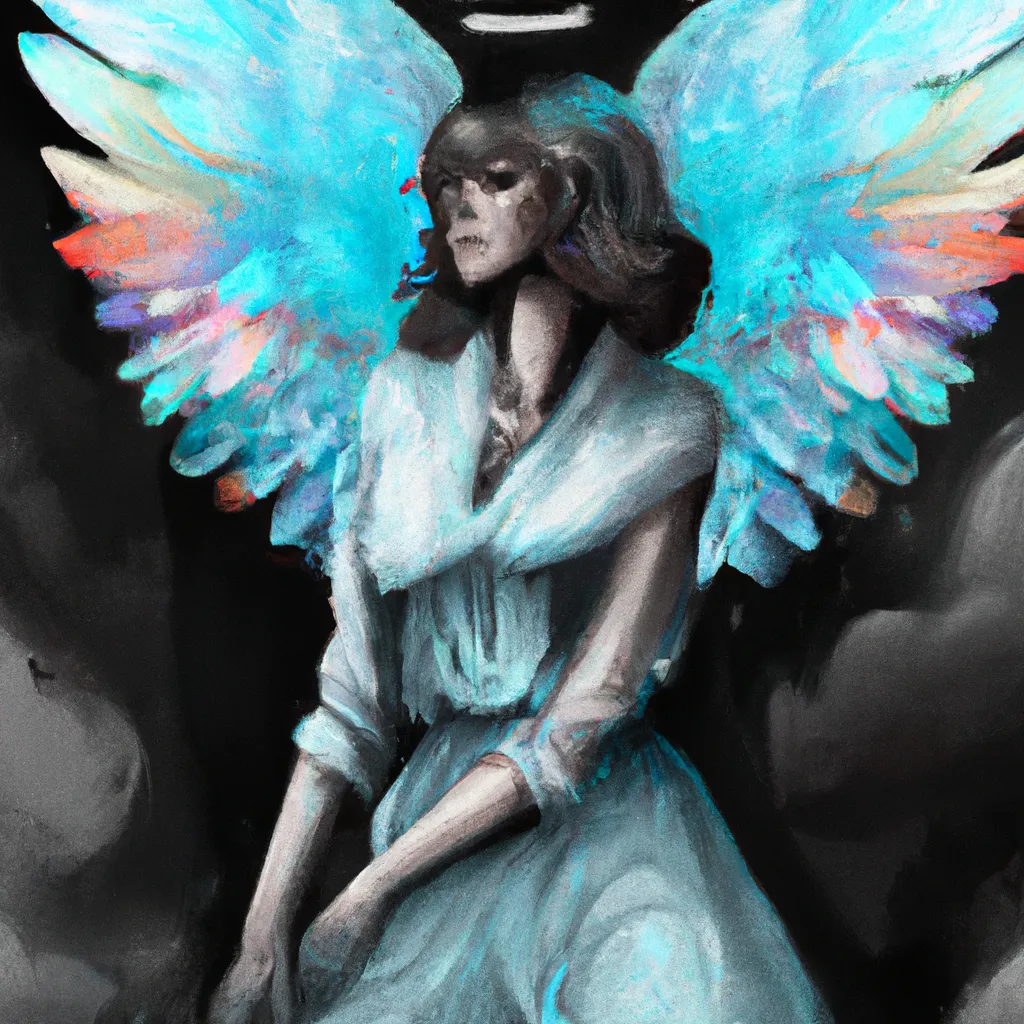 Imagem anjo tintas cores
