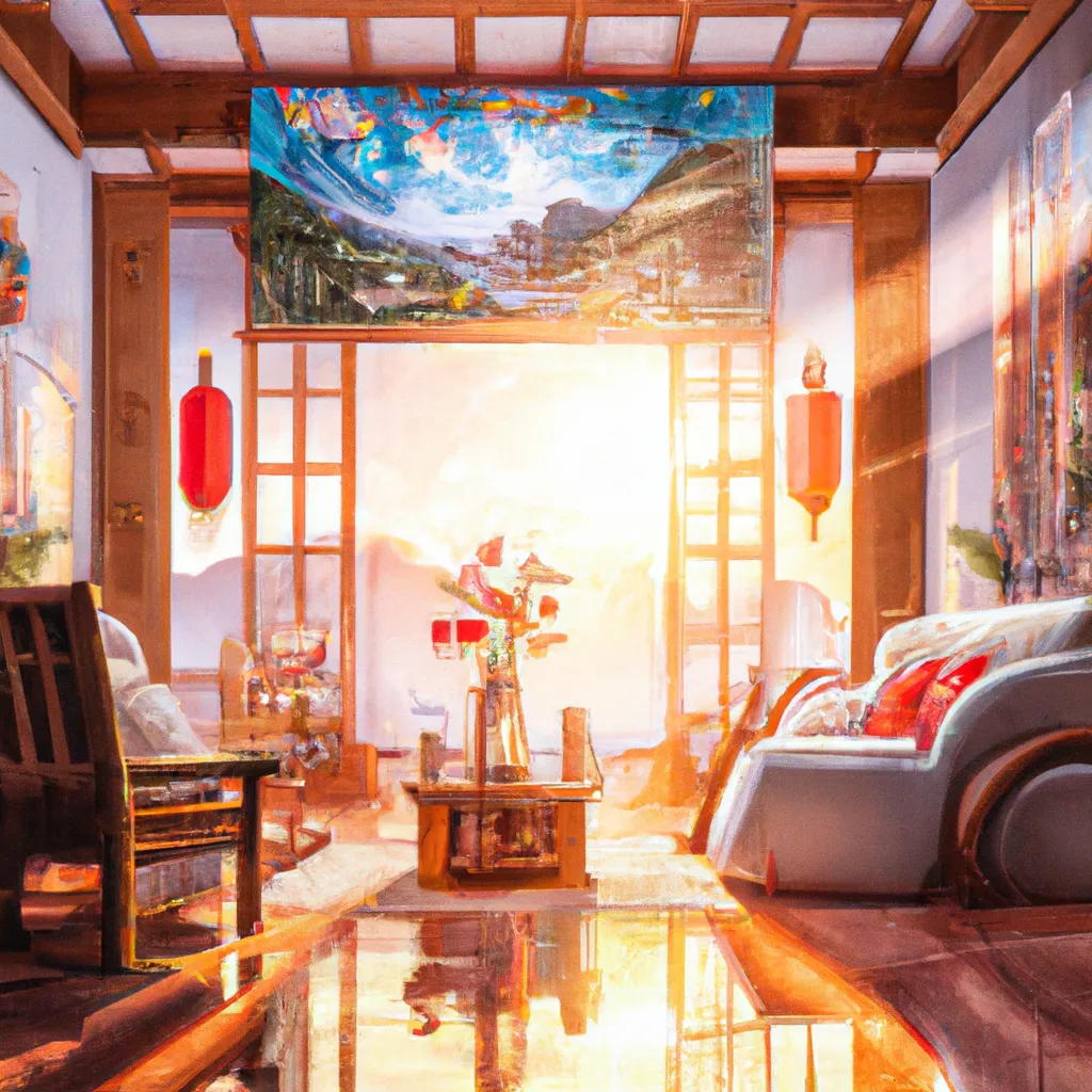 Imagem feng shui cores para sala