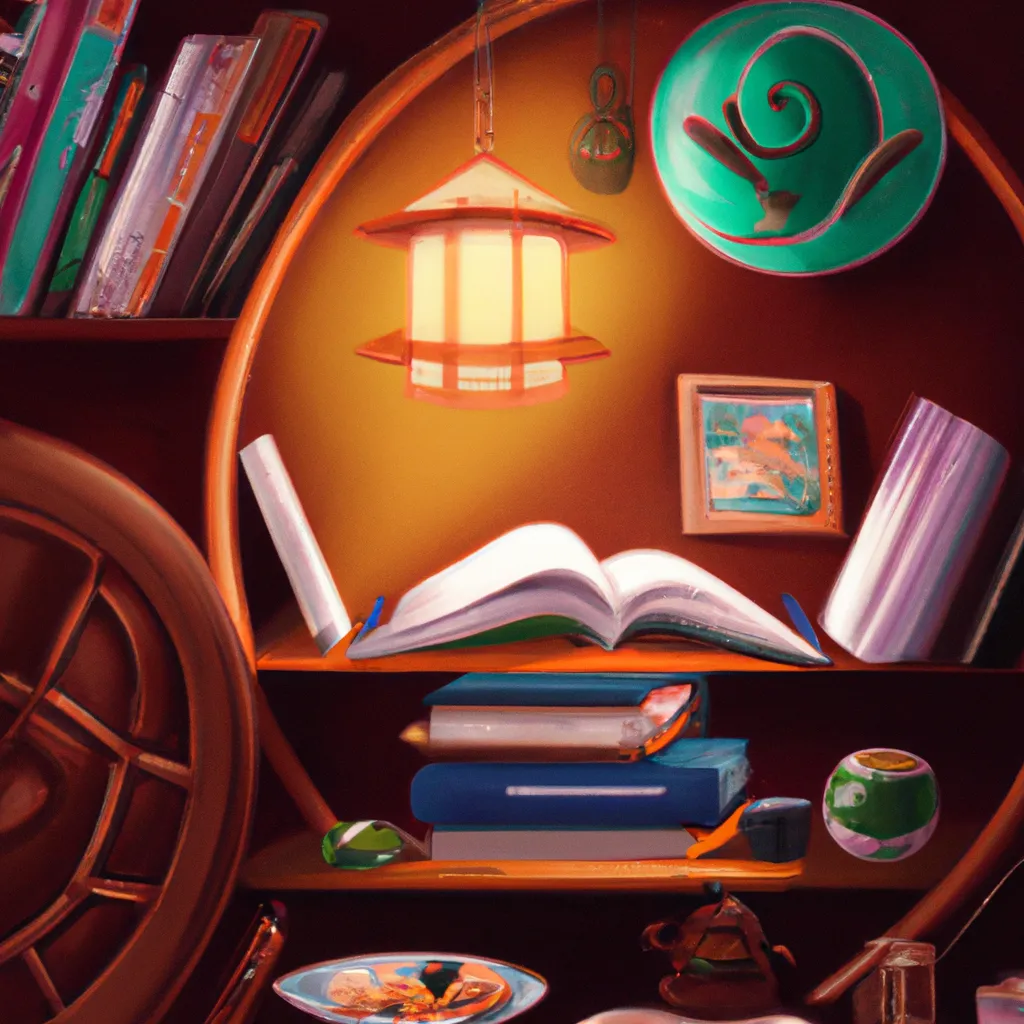 Imagem feng shui livros no quarto