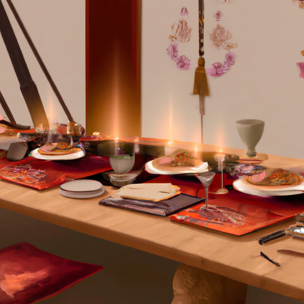 Imagem feng shui mesa de jantar