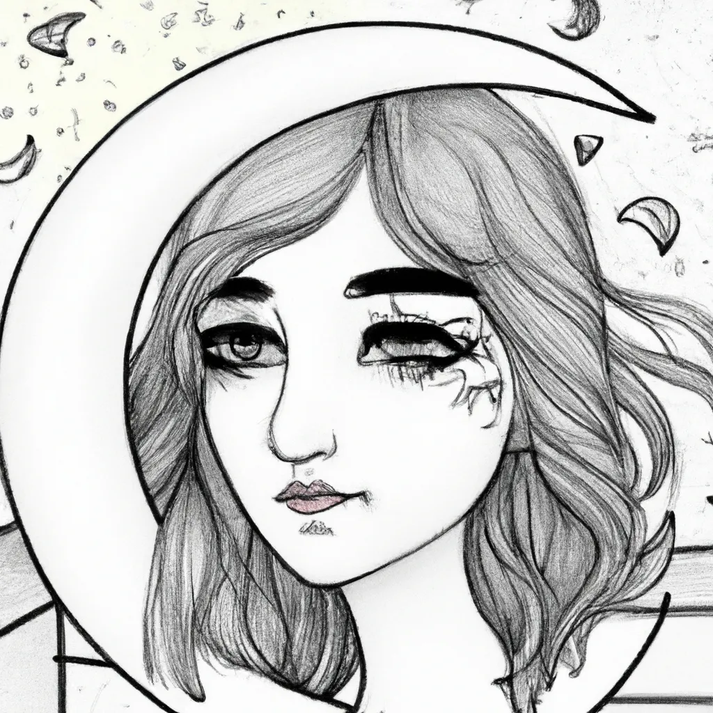 Imagem lua para colorir