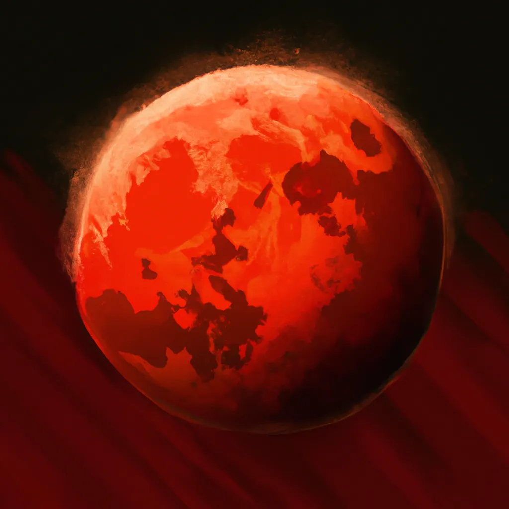 Imagem lua vermelha