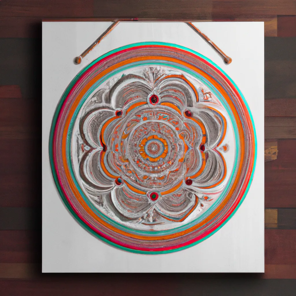 Imagem mandala mdf pintada