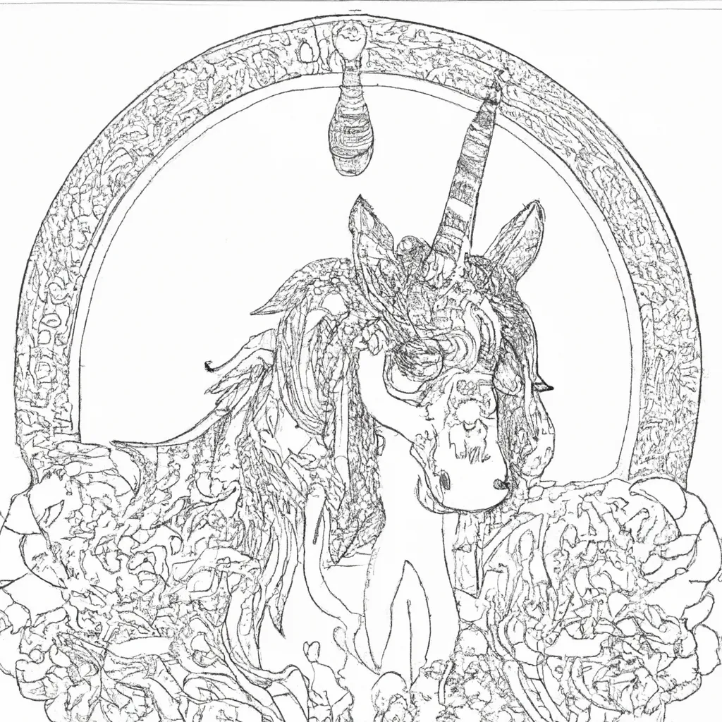 Imagem mandala unicornio para colorir