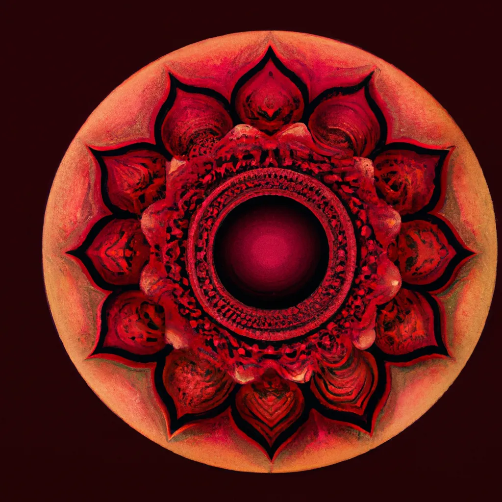 Imagem mandala vermelha