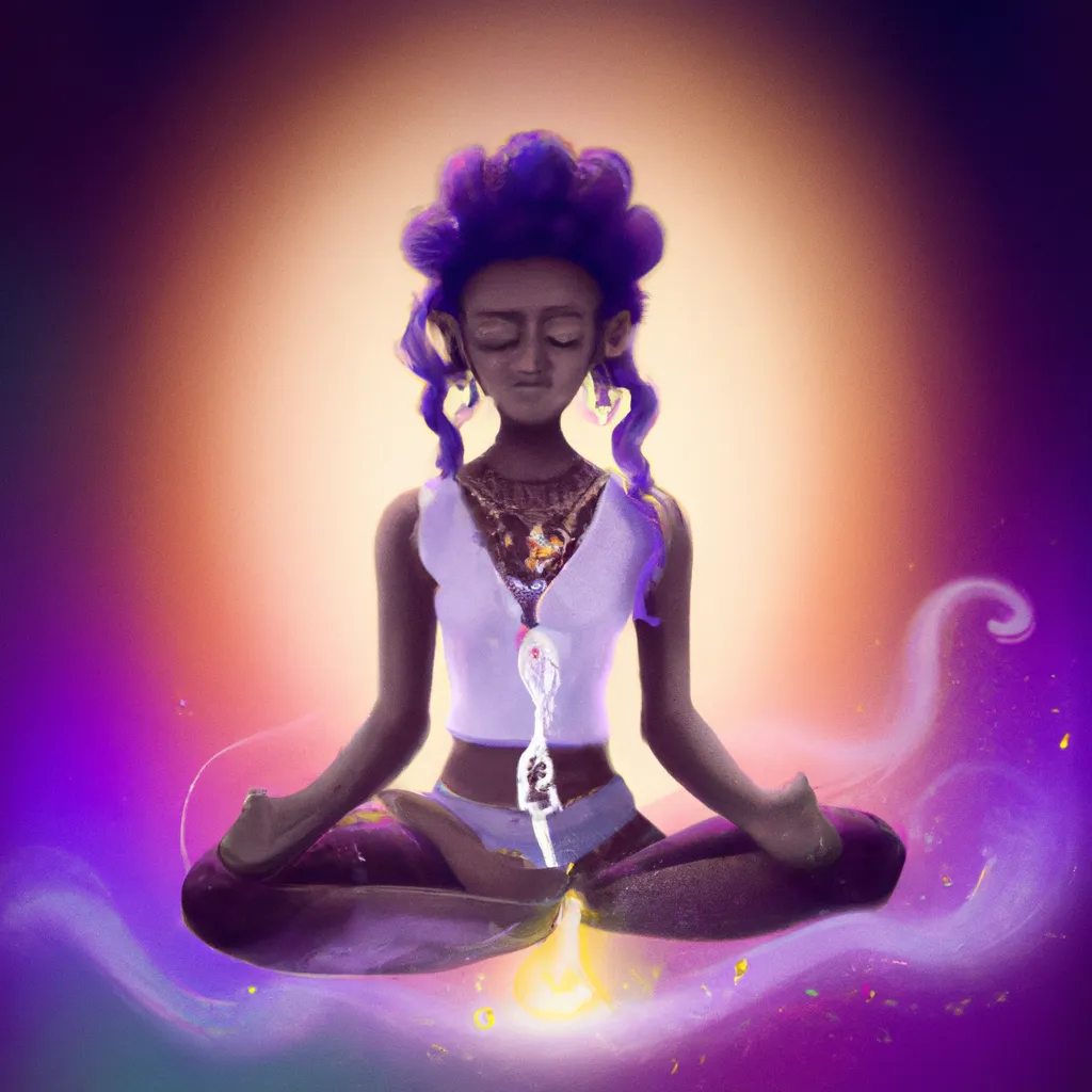 Imagem meditacao chama violeta