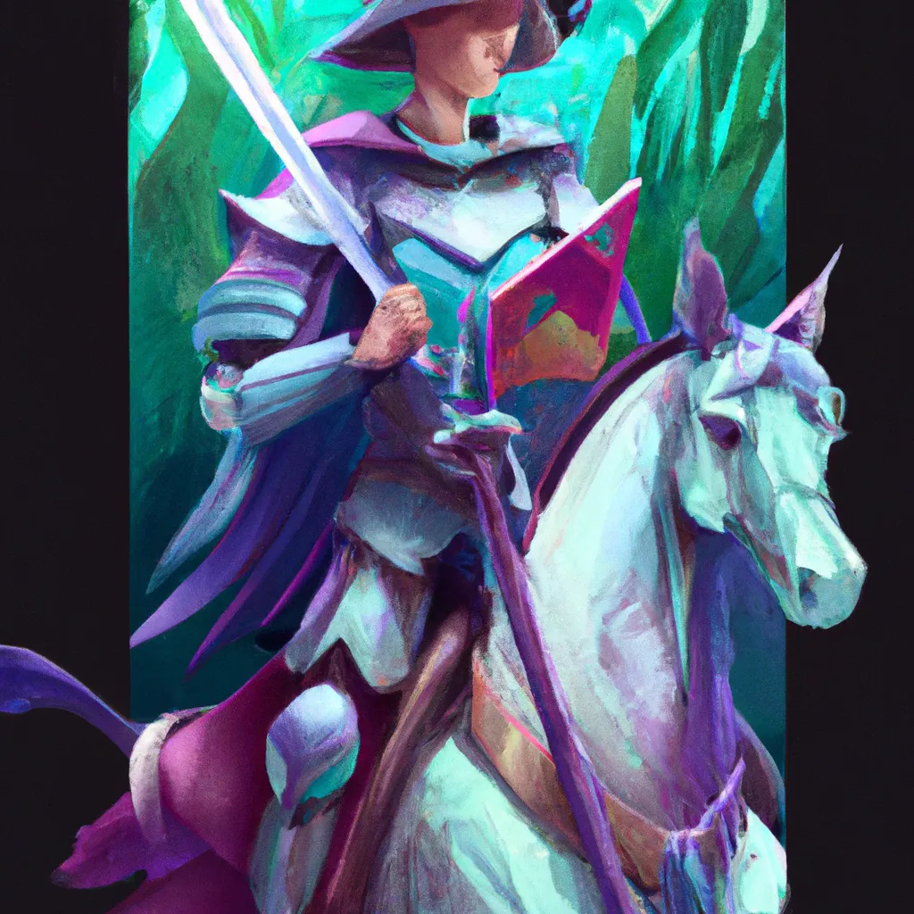 Imagem tarot knight of swords