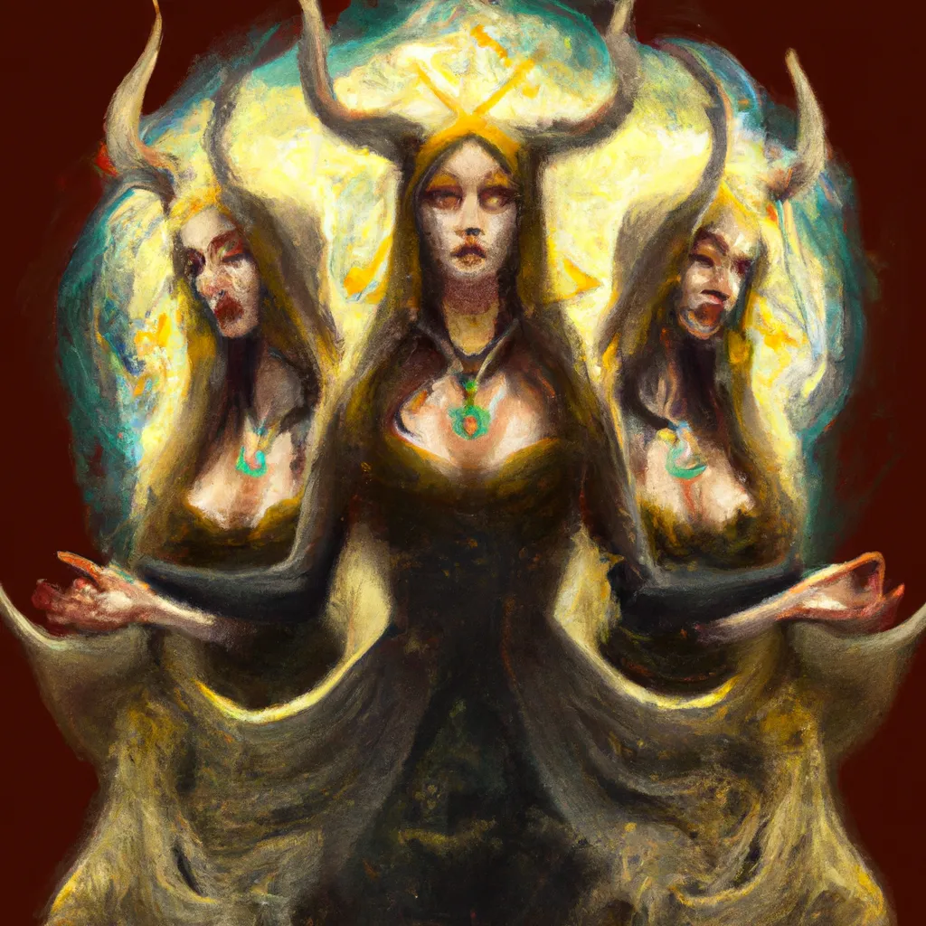 Imagem wicca deusa triplice