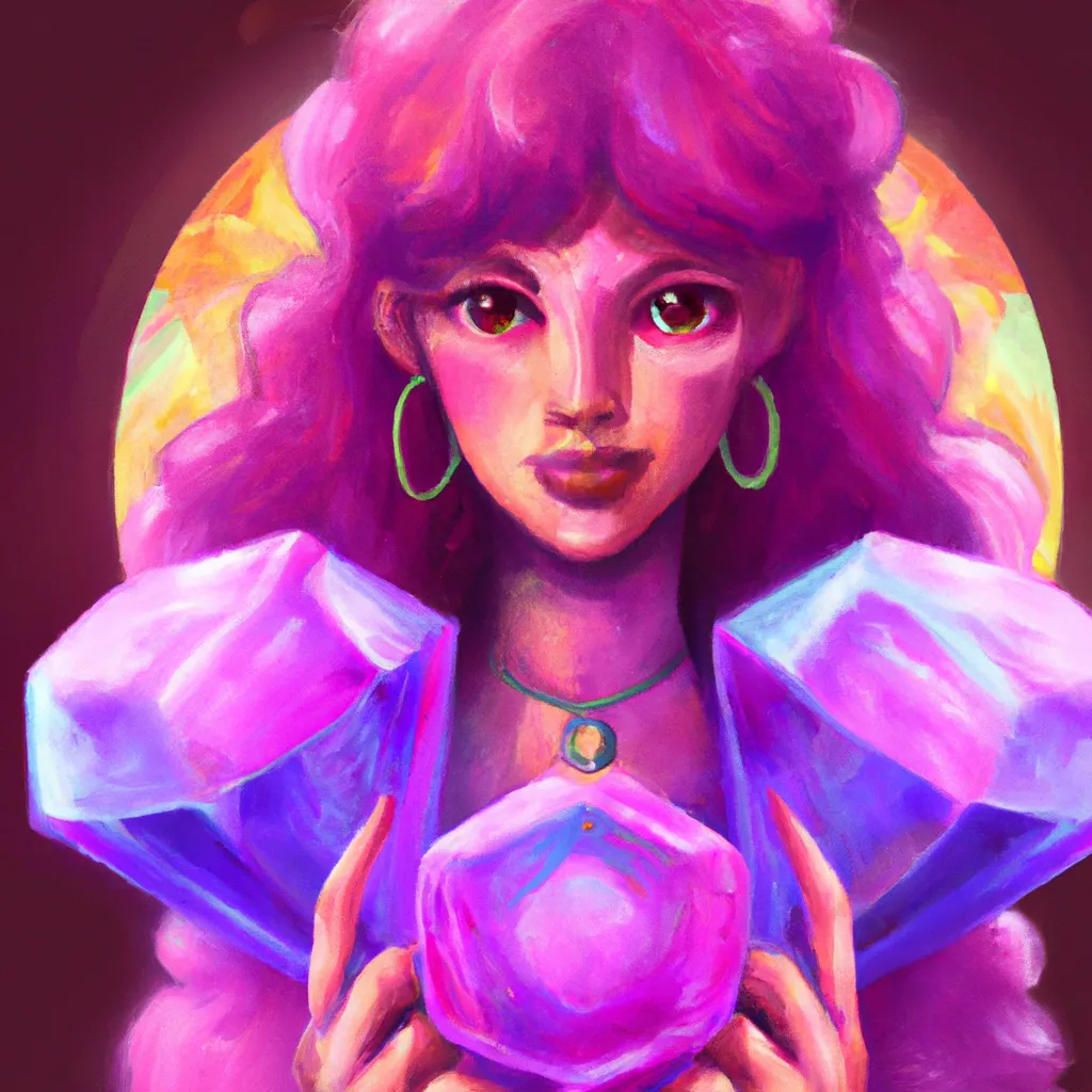 Imagem wicca quartzo rosa