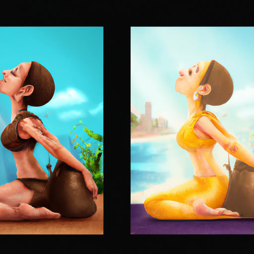 Imagem yoga corpo antes e depois