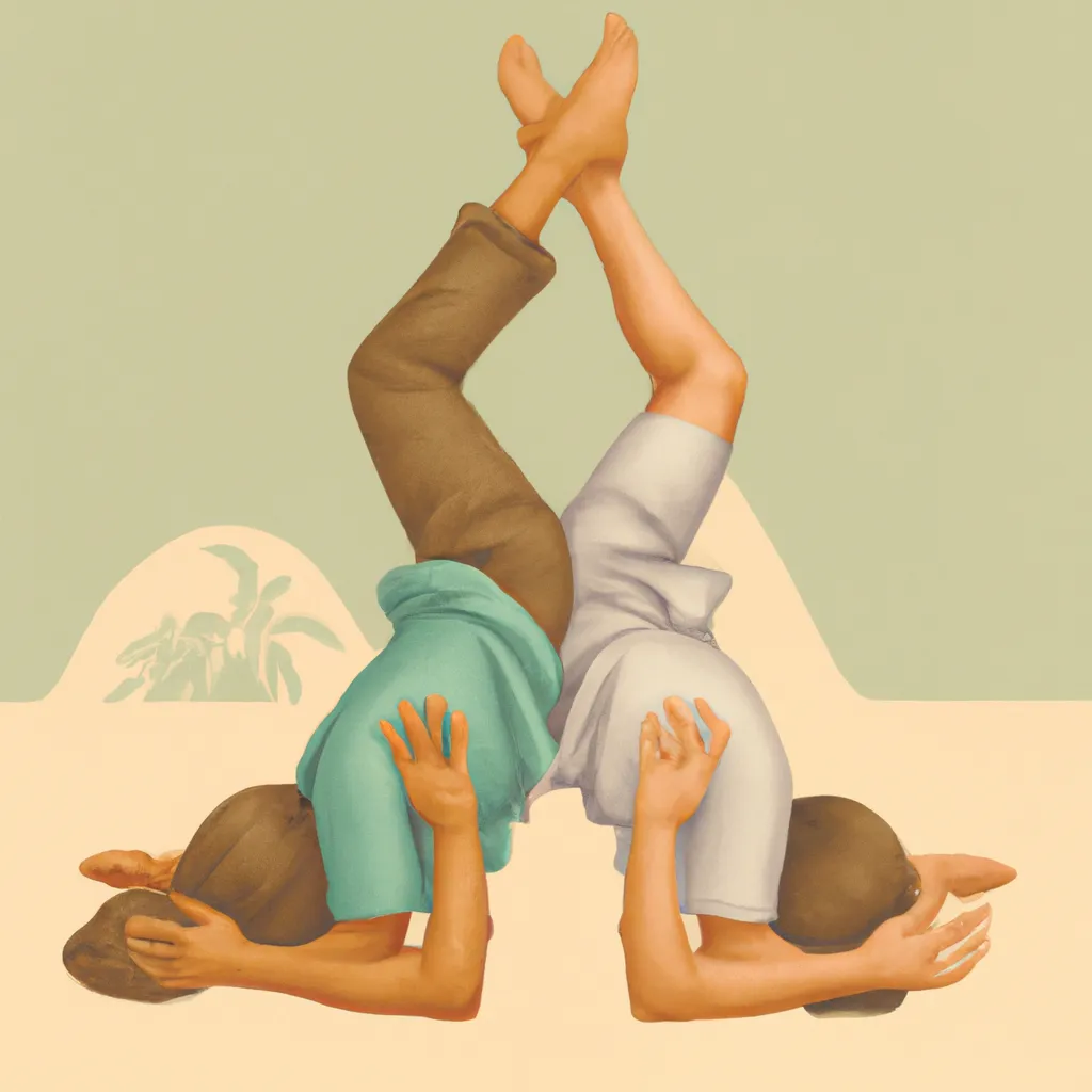Imagem yoga de duas pessoas