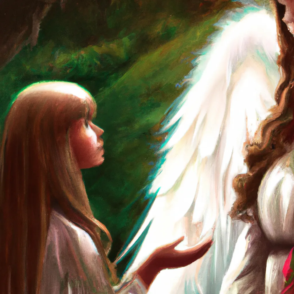 Imagens anjo fala com maria