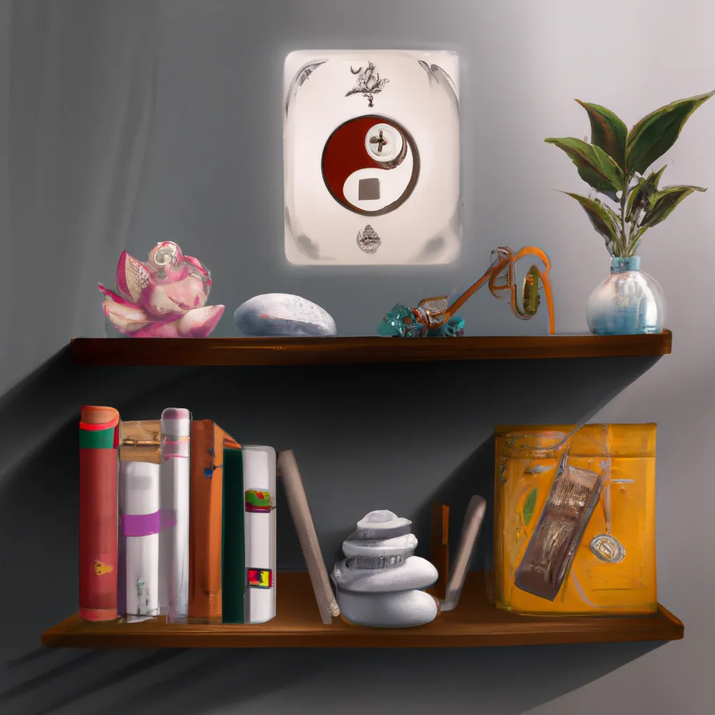 Imagens feng shui livros no quarto