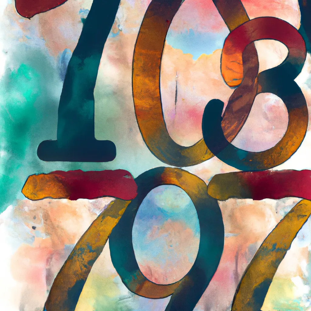 Imagens numerologia e cores