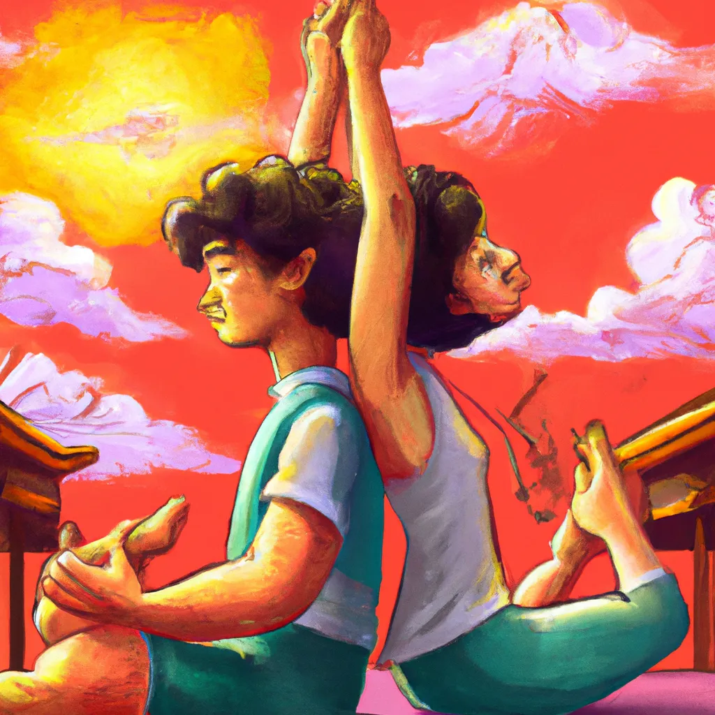 Imagens yoga de duas pessoas
