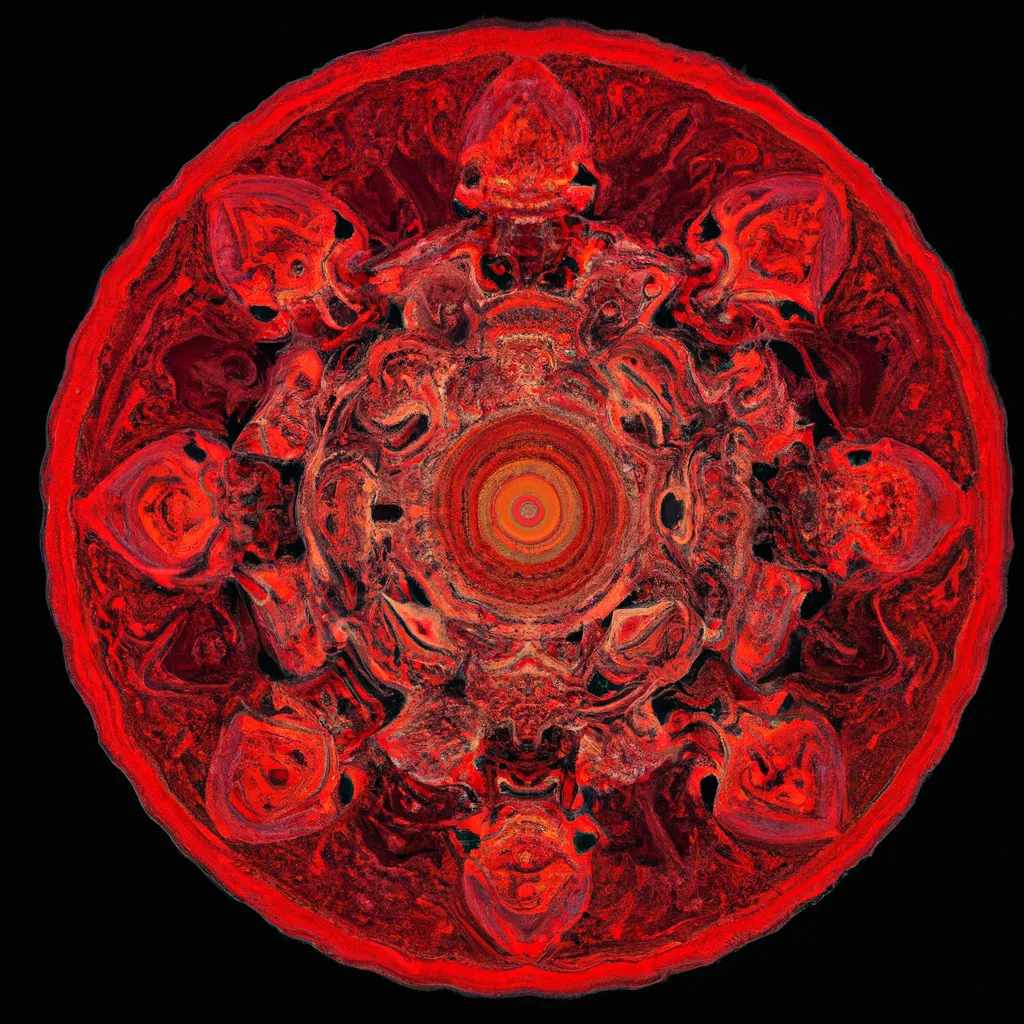 Passo Passo mandala vermelha