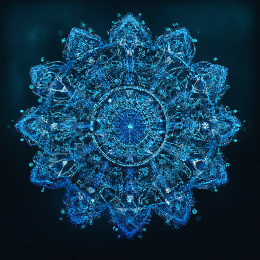Tutorial mandala azul