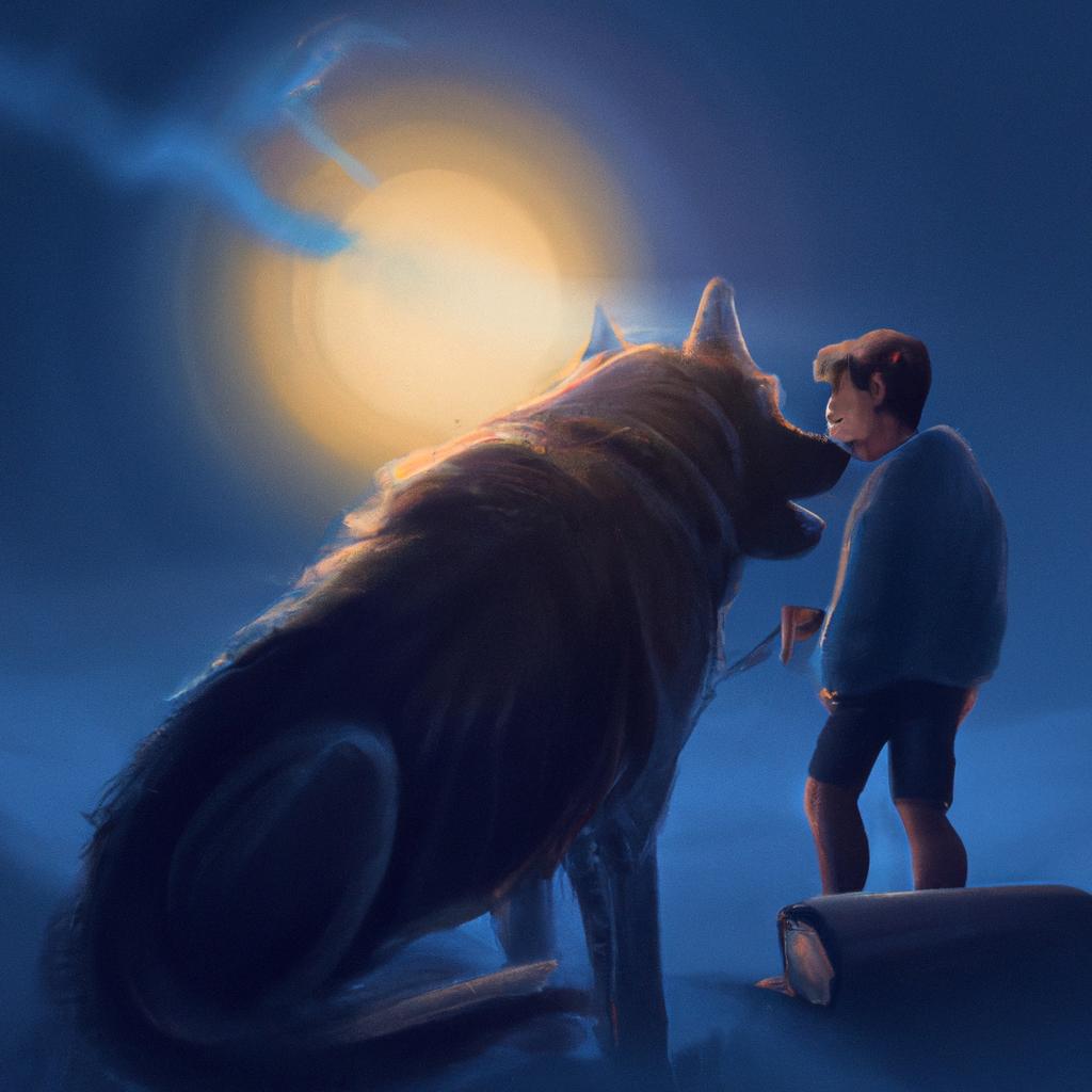 Imagem de capa do post "Descubra o Significado de Sonhar com Cachorro Mordendo!" com um desenho digital
