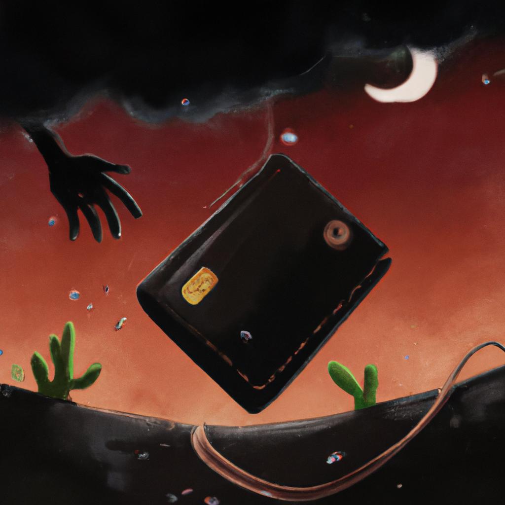 Imagem de capa do post "Descubra o Que Significa Sonhar com Carteira Preta!" com um desenho digital