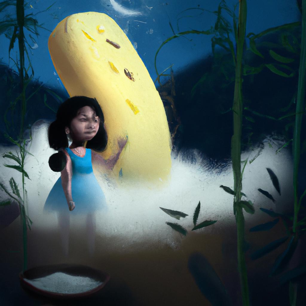Imagem de capa do post "Descubra o que Significa Sonhar com Farinha de Mandioca!" com um desenho digital