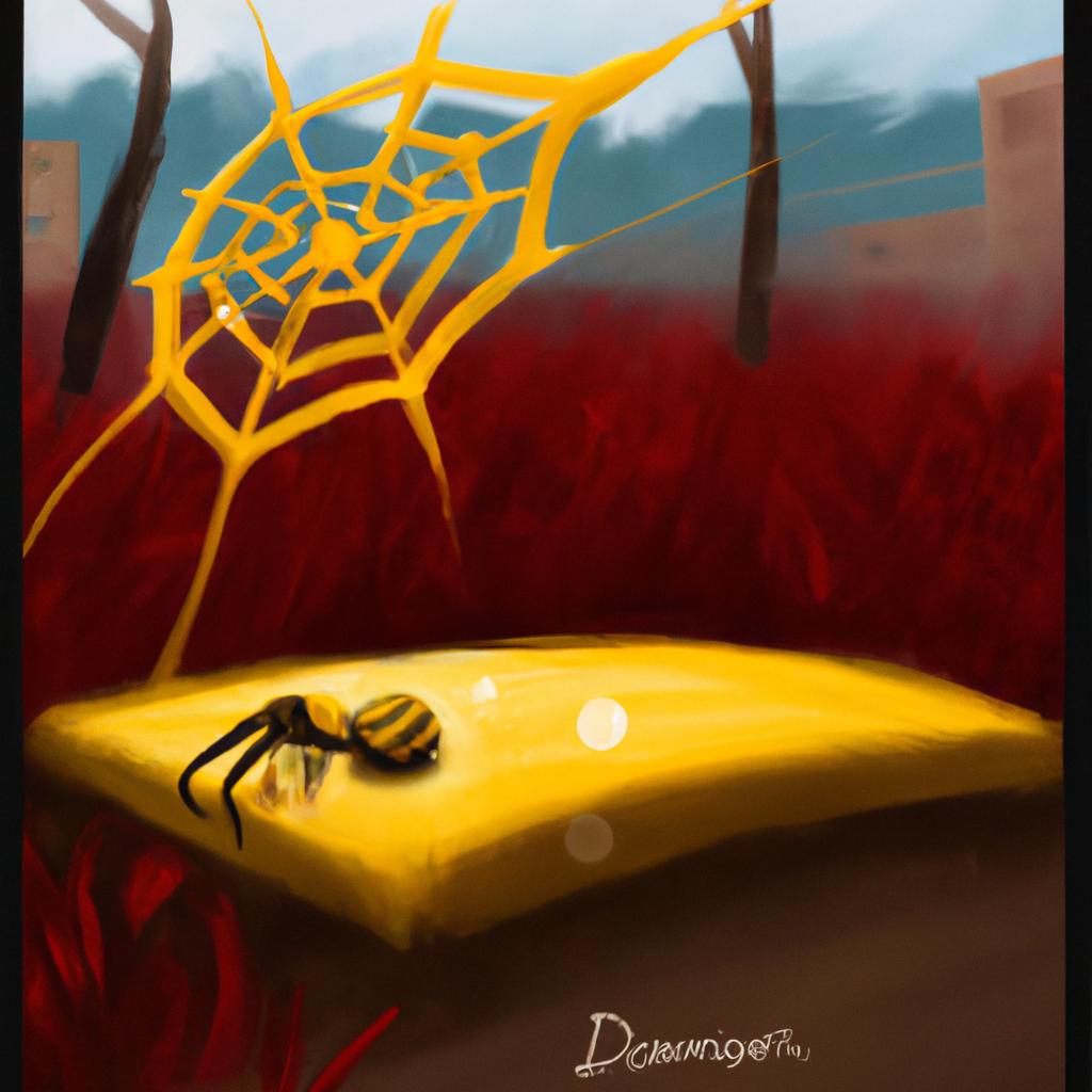 Imagem de capa do post Descubra o que Significa Sonhar com Aranha Amarela! com um desenho digital