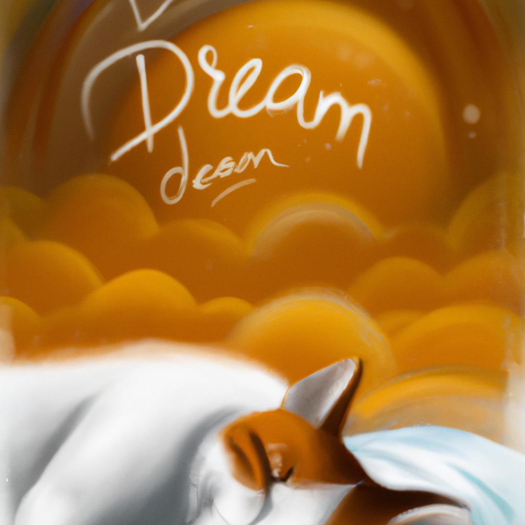Imagem de capa do post "O que Significa Sonhar com Gato Amarelo e Branco?" com um desenho digital