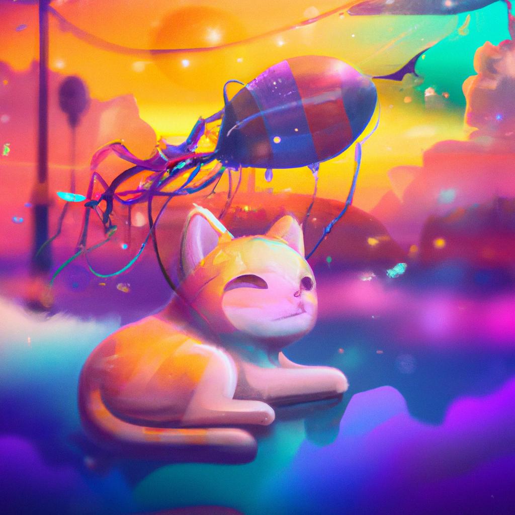 Imagem de capa do post Descubra o Que Significa Sonhar com Gato Colorido! com um desenho digital