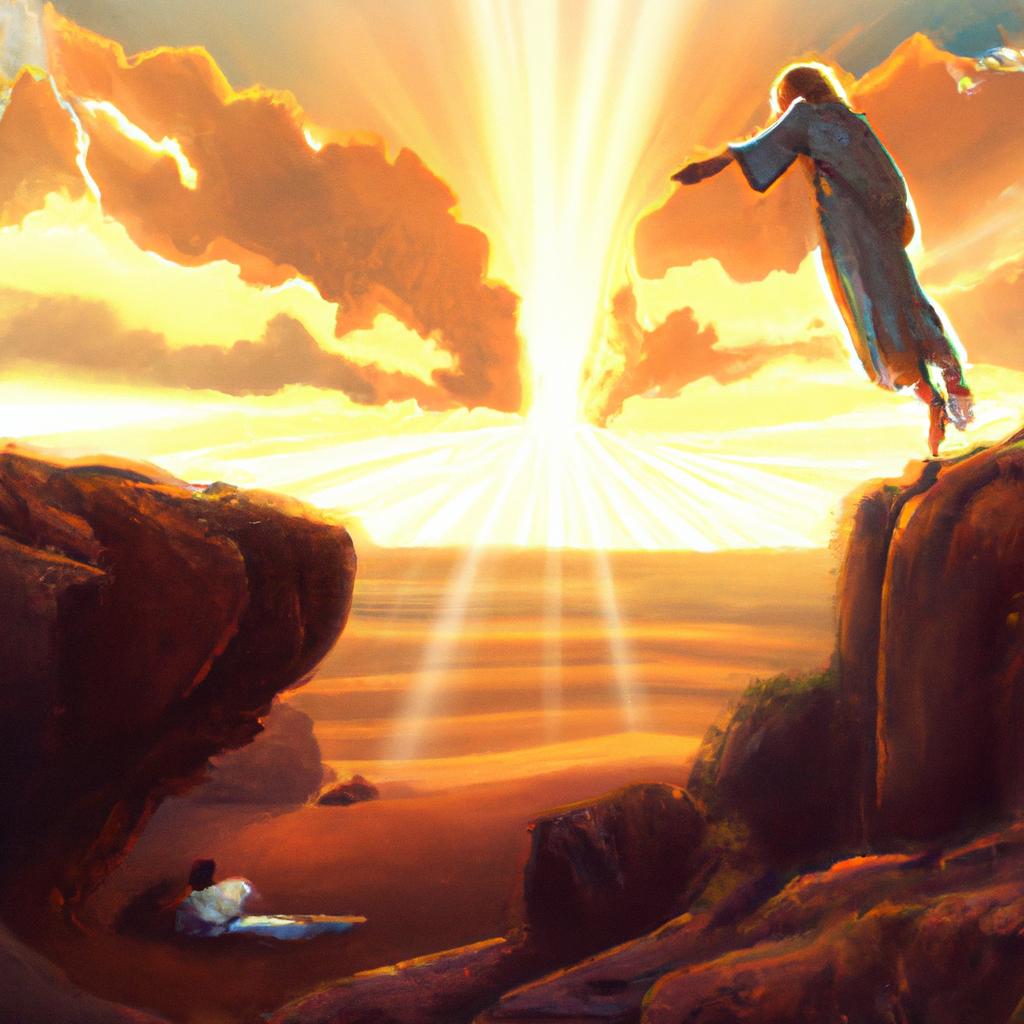 Imagem de capa do post "Descubra o Que Significa Sonhar com Jesus Voltando à Terra!" com um desenho digital
