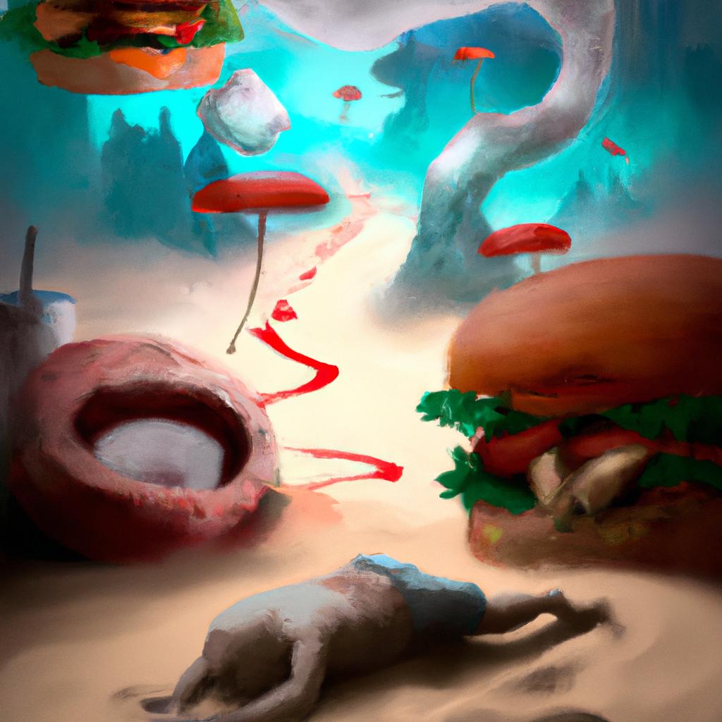 Imagem de capa do post "Sorpreendente! O Que Significa Sonhar com Salgados?" com um desenho digital