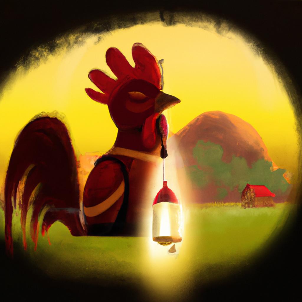 Imagem de capa do post "Descubra o Significado de Sonhar com Galo: O Guia Completo!" com um desenho digital