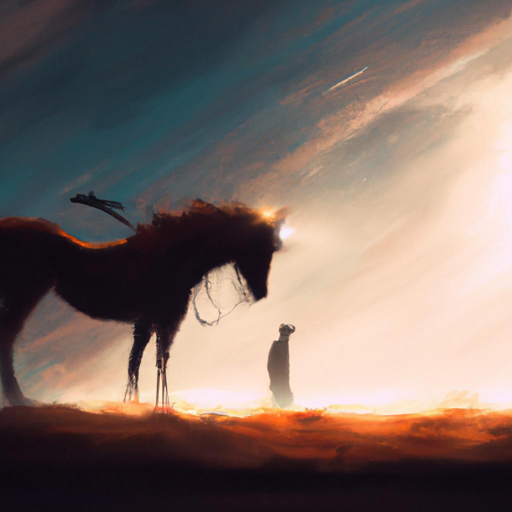 Imagem de capa do post "Descubra o Significado do Seu Sonho com Cavalo!" com um desenho digital
